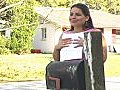 Hot Brunette Gets Her Mail-3c Stock Footage | BahVideo.com