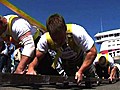 Estonian Strongmen Pull Ferry | BahVideo.com
