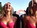 Underwear babes on rollercoaster | BahVideo.com