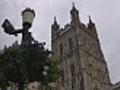 Gloucester cathedral and flower basket | BahVideo.com