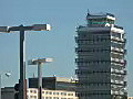 Royalty Free Stock Video HD Footage Close up View of Control Tower at Los Angeles Airport in California | BahVideo.com
