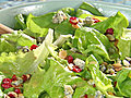 Cranberry-Almond Green Salad with Honey Mustard Vinaigrette | BahVideo.com