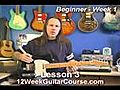 Free Electric Guitar Lessons Beginner Week 1 Lesson 3 | BahVideo.com
