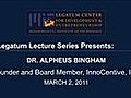 Legatum Lecture Series Presents Alpheus Bingham of Innocentive Inc  | BahVideo.com