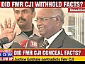 Did ex-CJI conceal facts on Raja  | BahVideo.com