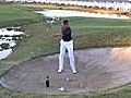 Golf Tips tv Champagne Bunker Shots Left Arm  | BahVideo.com