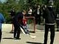 Prince William takes aim at street hockey | BahVideo.com