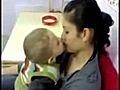 Naughty Kid kissing his mom as a girl friend  | BahVideo.com