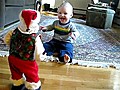 Baby Fascinated By Dancing Santa | BahVideo.com