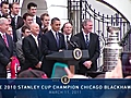 President Obama Welcomes the Chicago Blackhawks | BahVideo.com