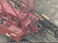 Crane collapses at construction site in  | BahVideo.com