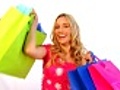Happy Female Shopper on White | BahVideo.com