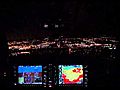 Night Landing Runway One Six Right Van Nuys  | BahVideo.com