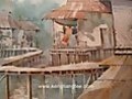 Asian Watercolor Art - Malaysian Fishing Village | BahVideo.com