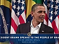 President Obama Speaks to the People of Brazil | BahVideo.com