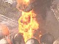 Raw Video Refinery Burns After Japan Quake | BahVideo.com