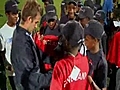Beckham takes time out to meet South African kids | BahVideo.com