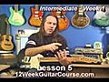 Free Electric Guitar Lessons Intermediate Week 1 Lesson 5 | BahVideo.com