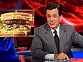 Colbert Report on the Grilled Cheese Burger Melt | BahVideo.com