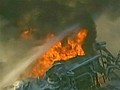 Fuel truck engulfed by massive flames | BahVideo.com