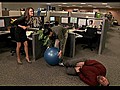 Cubed Exercise Ball to Groin | BahVideo.com