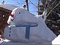 Man Builds Giant Snowman Slide | BahVideo.com