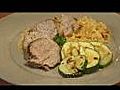 Pork Tenderloin with Couscous and Zucchini Recipe | BahVideo.com
