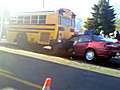 Car driver killed in crash with school bus | BahVideo.com