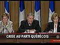 Crise au Parti Qu b cois | BahVideo.com