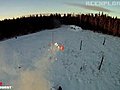 Tricopter Hunting Hydrogen Ballons with Fireworks | BahVideo.com
