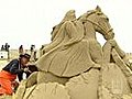 Artists At Hampton Beach Compete In Sand  | BahVideo.com