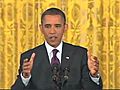 Obama tackles questions on deficit talks | BahVideo.com