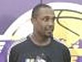 WEB EXTRA Lakers Introduce Derrick Caracter | BahVideo.com