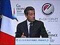 Sarkozy kicks off first amp 039 e-G8 amp 039 Internet summmit | BahVideo.com