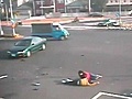 Car Hits Scooter Killing One Woman And Hurting  | BahVideo.com