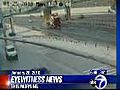 Dump truck unknowingly strikes bridge | BahVideo.com