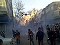 Iran - Tehran 14 Feb Tear-gas attack and chanting against Iranian regime | BahVideo.com