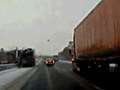 Semi Truck Nearly Smashes A Guy | BahVideo.com