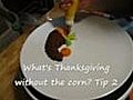 How To Make Buttercream Cornucopia And Turkey | BahVideo.com