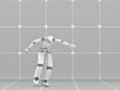 White robot crazy dance gray background  | BahVideo.com