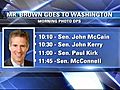 Brown s busy first day in Washington | BahVideo.com
