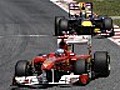 Espectacular duelo en el pit lane entre Webber y Alonso | BahVideo.com