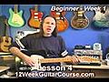 Free Electric Guitar Lessons Beginner Week 1 Lesson 4 | BahVideo.com