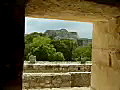 Royalty Free Stock Video SD Footage Zoom In and Out from a Window in a Mayan Temple Observatory at Chichen Itza in Mexico | BahVideo.com