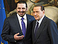 Hariri meets Berlusconi in Rome | BahVideo.com