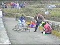 Cyclist Gets Thrown From Bridge | BahVideo.com