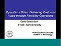 Operations Rules Delivering Customer Value  | BahVideo.com