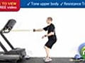CTX Cross Training How To - Exercise band row with side hop for full body conditioning 1 set 12 reps | BahVideo.com