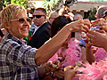 Ellen Crashes a Las Vegas Bachelorette Party  | BahVideo.com