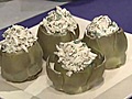 Food Network Robert Irvine s artichoke hearts stuffed with crab salad | BahVideo.com